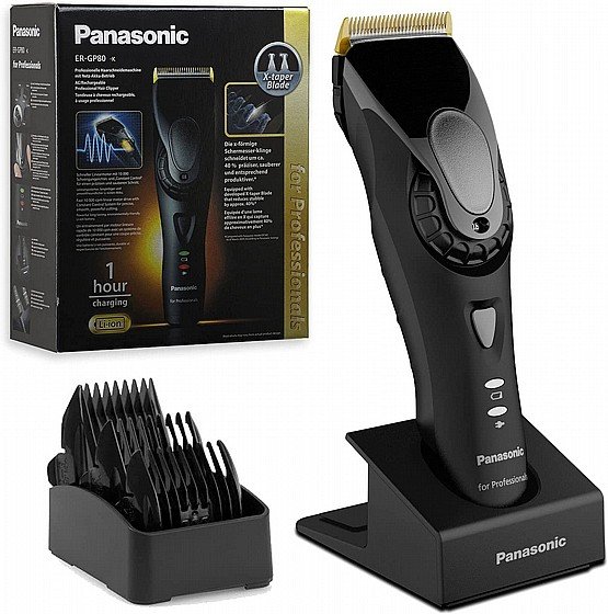 מכונת תספורת נטענת פנסוניק שחור דגם PANSONIC ER-GP80