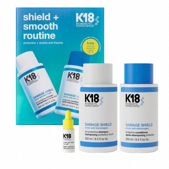  ��� 18 ���� ���� ��� ���� ����� ������ ���� ����� K18 Biomimetic Hairscience: shield + smooth routine